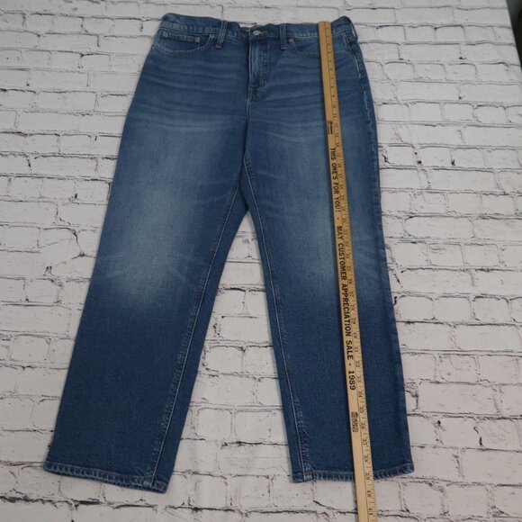 J Crew 90s Classic Straight Fit Denim Jeans in Hanger‎ Wash Size 32x28, BK659 - Picture 10 of 14